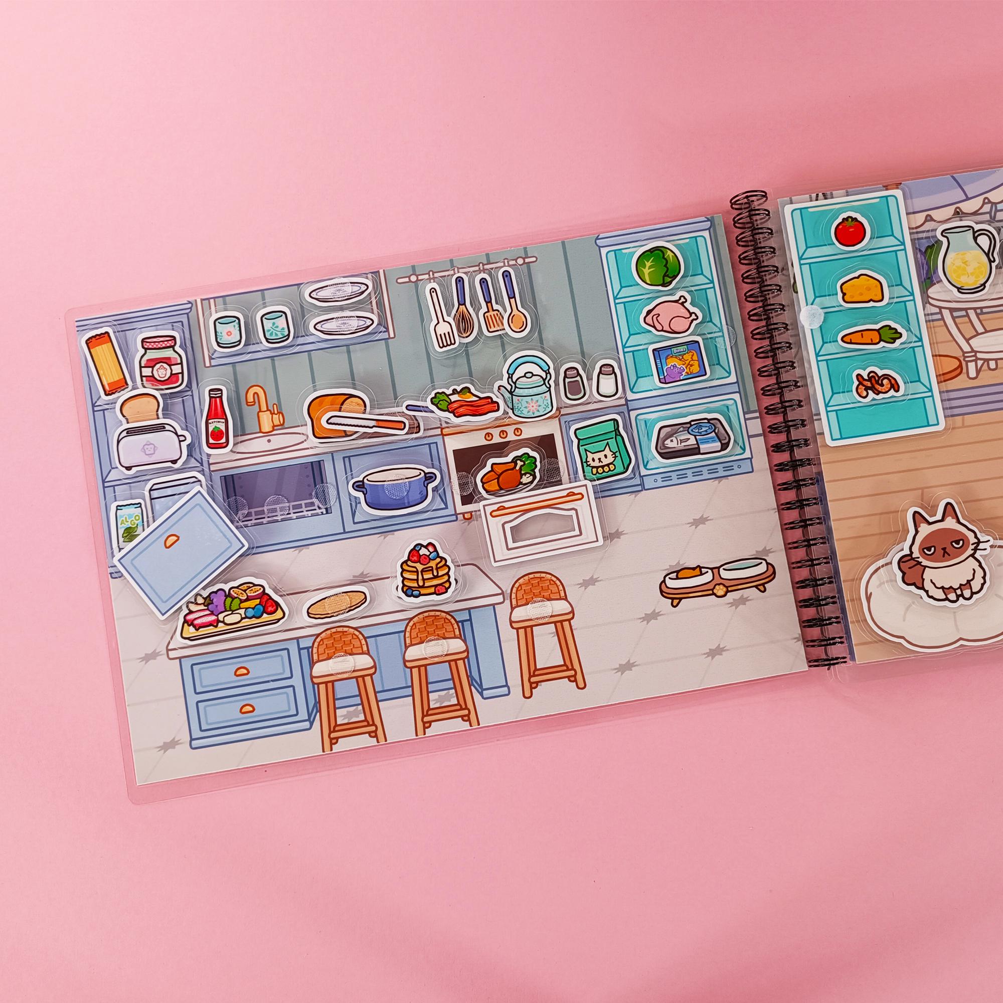 Развивающий альбом Toca Boca World «Прибережна вілла» ламинированный на липучках - фото 4