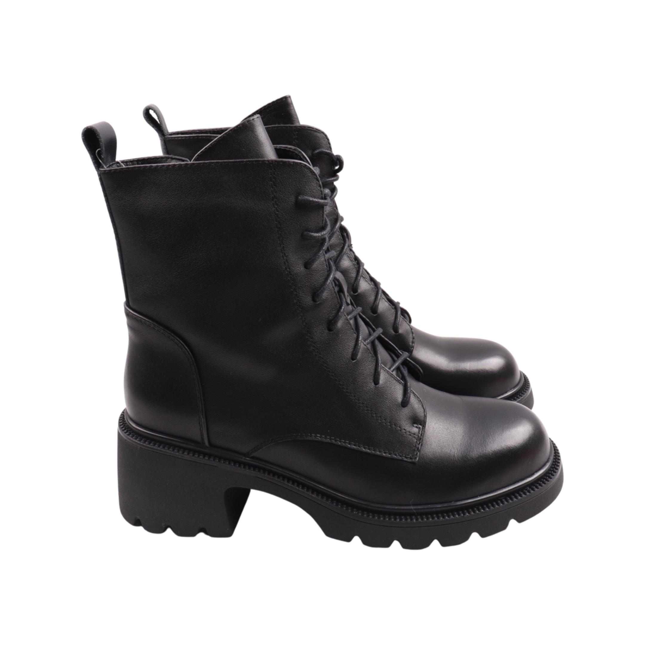 Ботинки женские Farinni из кожи р. 38 Черный (395-23DHC)