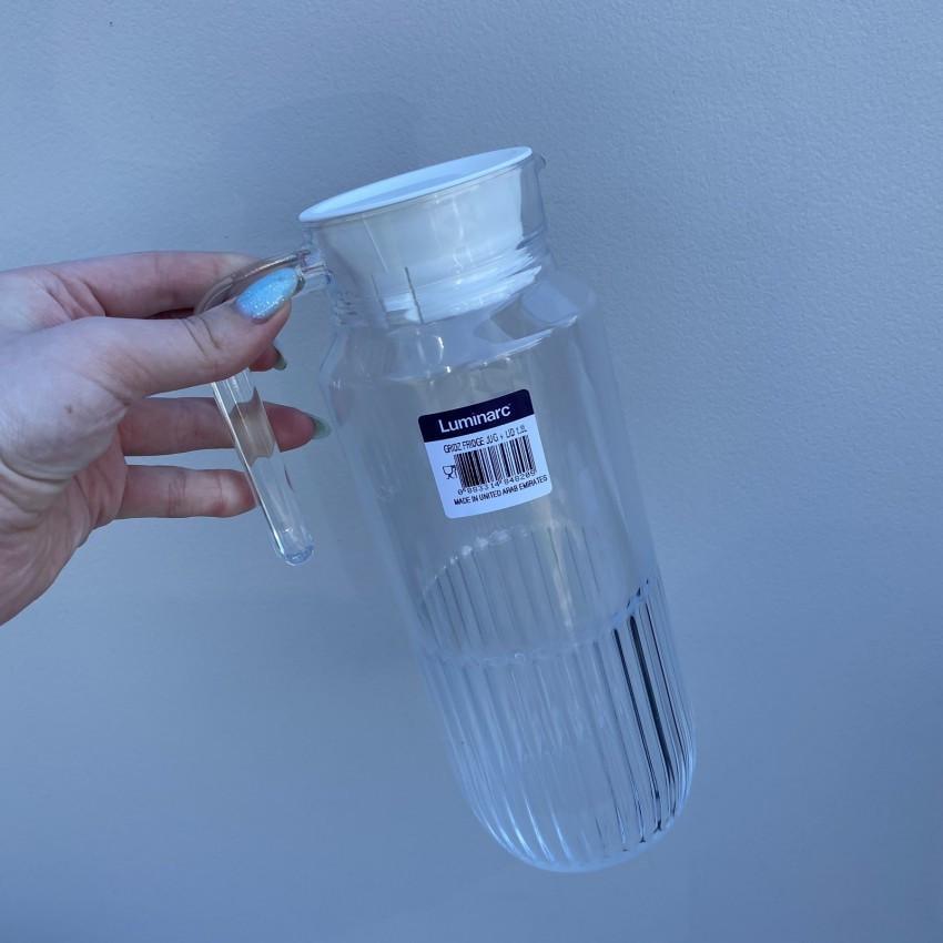 Глечик скляний Luminarc Gridz Fridge Q3653 з кришкою 1,3 л (2249325431) - фото 3 Глечик скляний Luminarc Gridz Fridge Q3653 з кришкою 1,3 л (2249325431) - фото 3