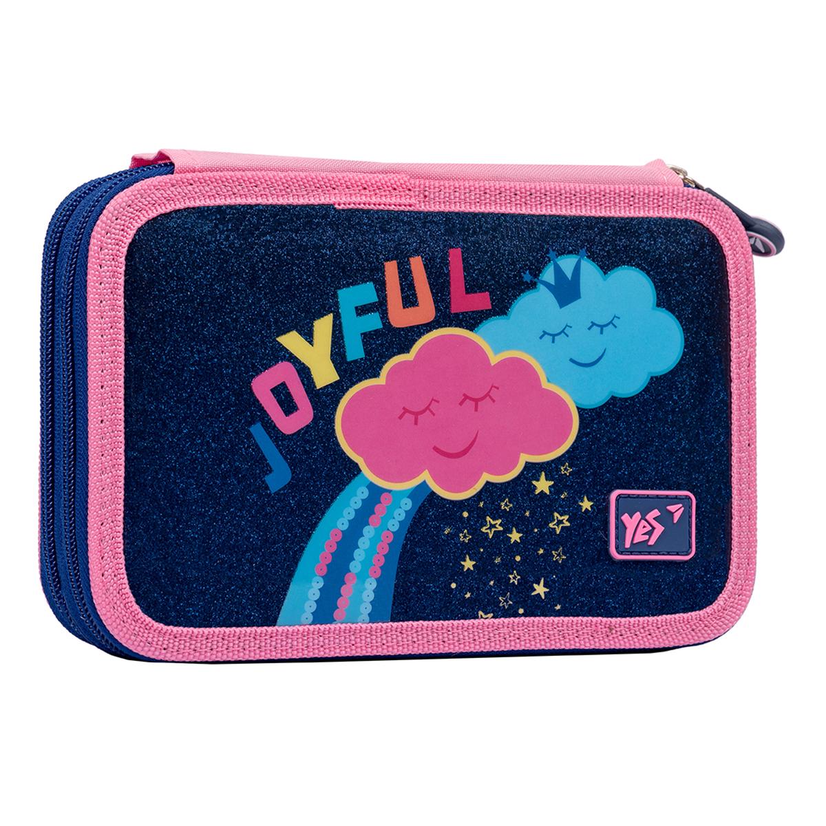 Пенал твердый YES HP-01 Happiness двойной Синий (533087)