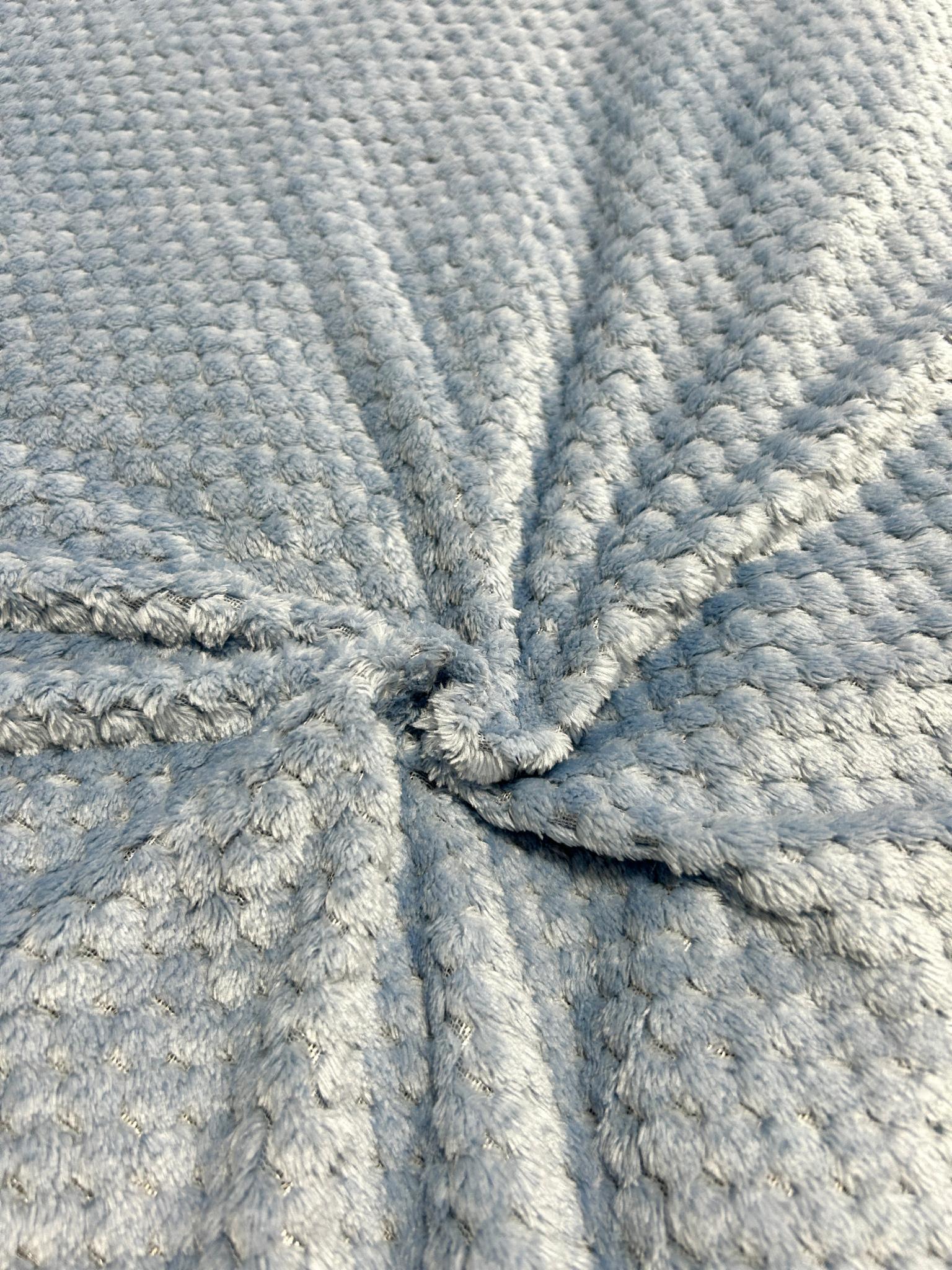 Плед бамбуковый Однотонное наслаждение 145х210 см Голубой (B-7120/2) - фото 6