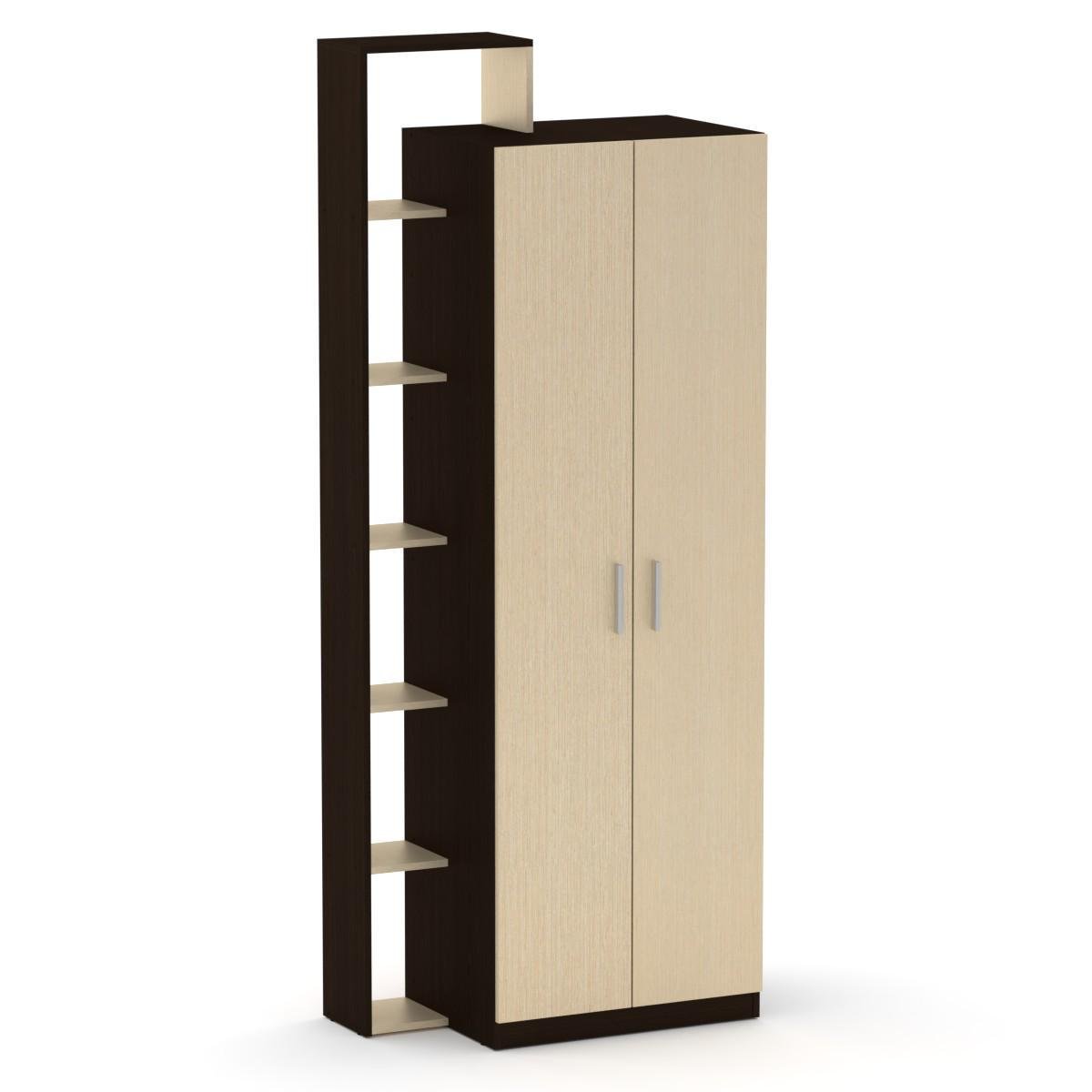 Шкаф с полками для одежды Компанит Шкаф-9 Венге/Комби (897897)