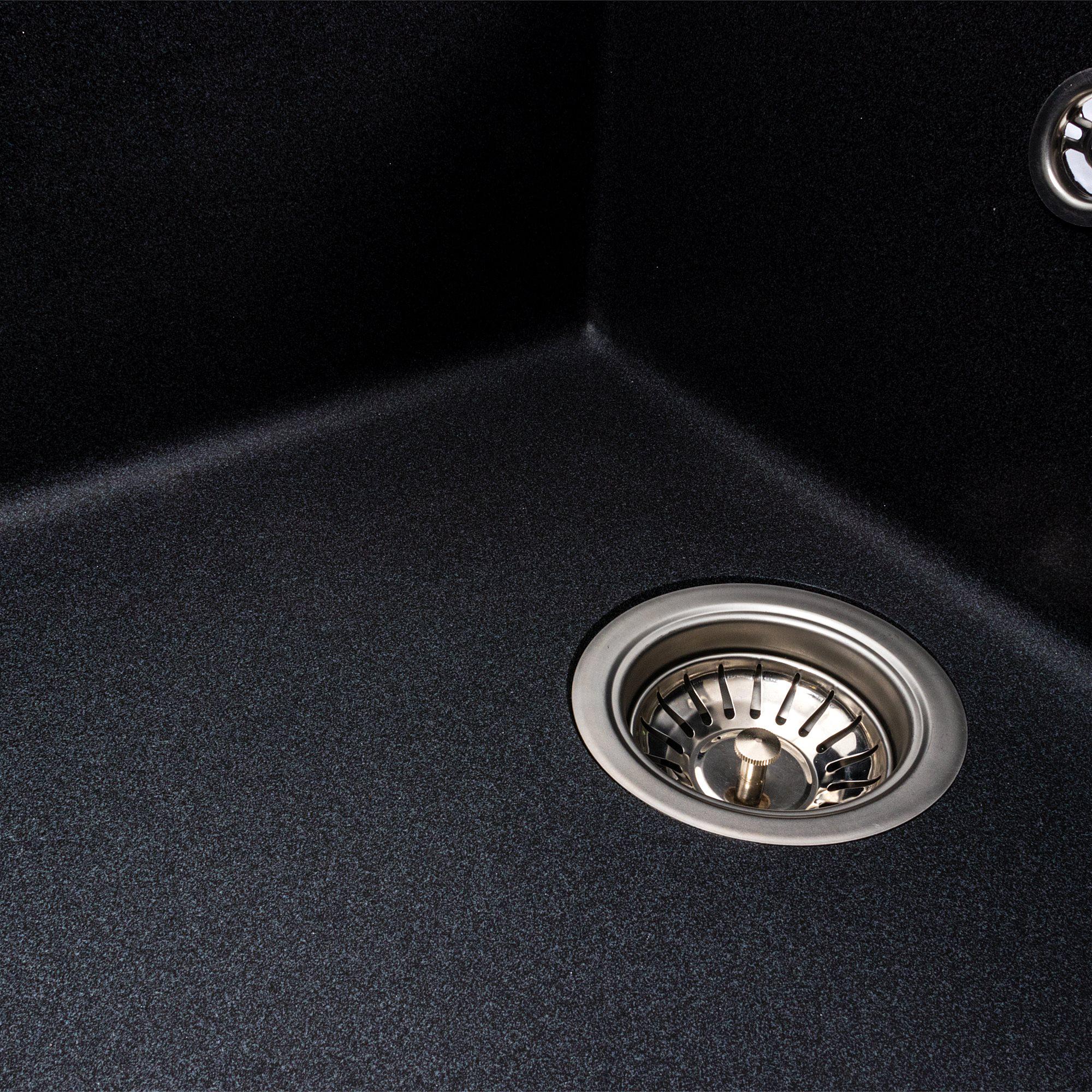 Мийка кухонна гранітна 7050 Cascada Platinum матова Карбон - фото 5 Мийка кухонна гранітна 7050 Cascada Platinum матова Карбон - фото 5