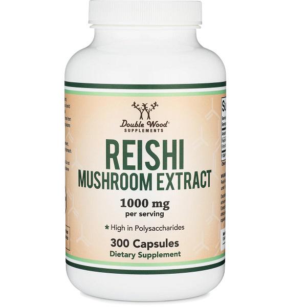 Комплекс грибний Double Wood Reishi Mushroom Extract 1000 мг 150 порцій 300 капсул (000020113)