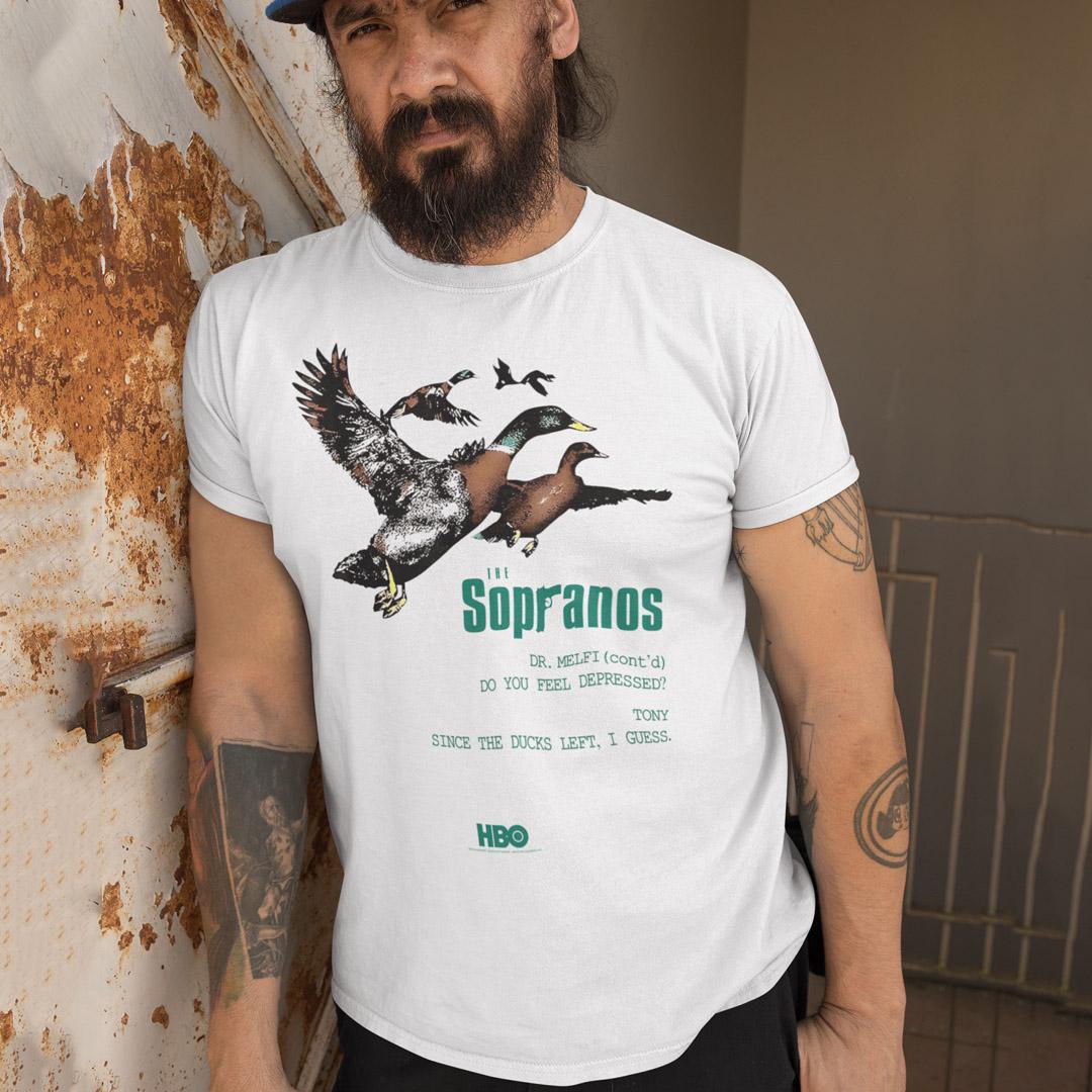 Футболка унісекс The Sopranos Do You Feel Depressed 4XL Білий (00000010467)