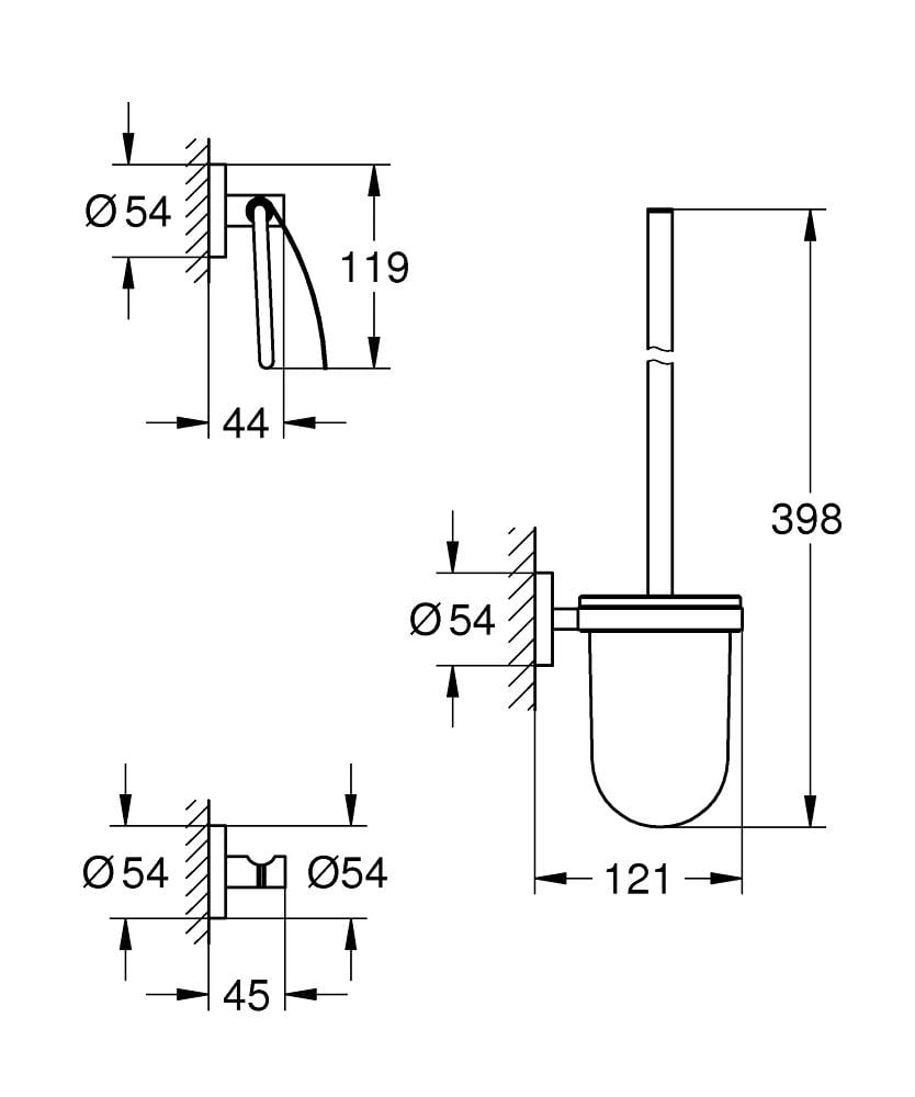 Набір аксесуарів для ванної Grohe QuickFix Start 41204000 Хром (164251) - фото 2