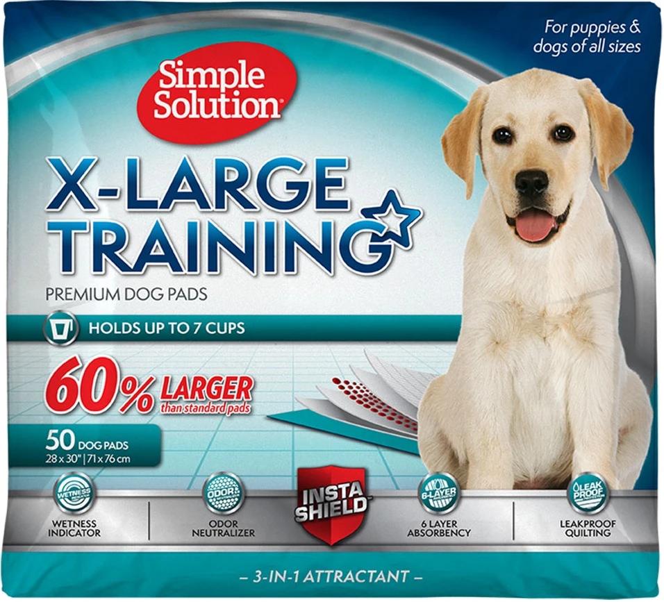 Пеленки влагопоглощающие гигиенические для собак Simple Solution Extra Large Training Premium Dog Pads 50 шт. (ss11268)