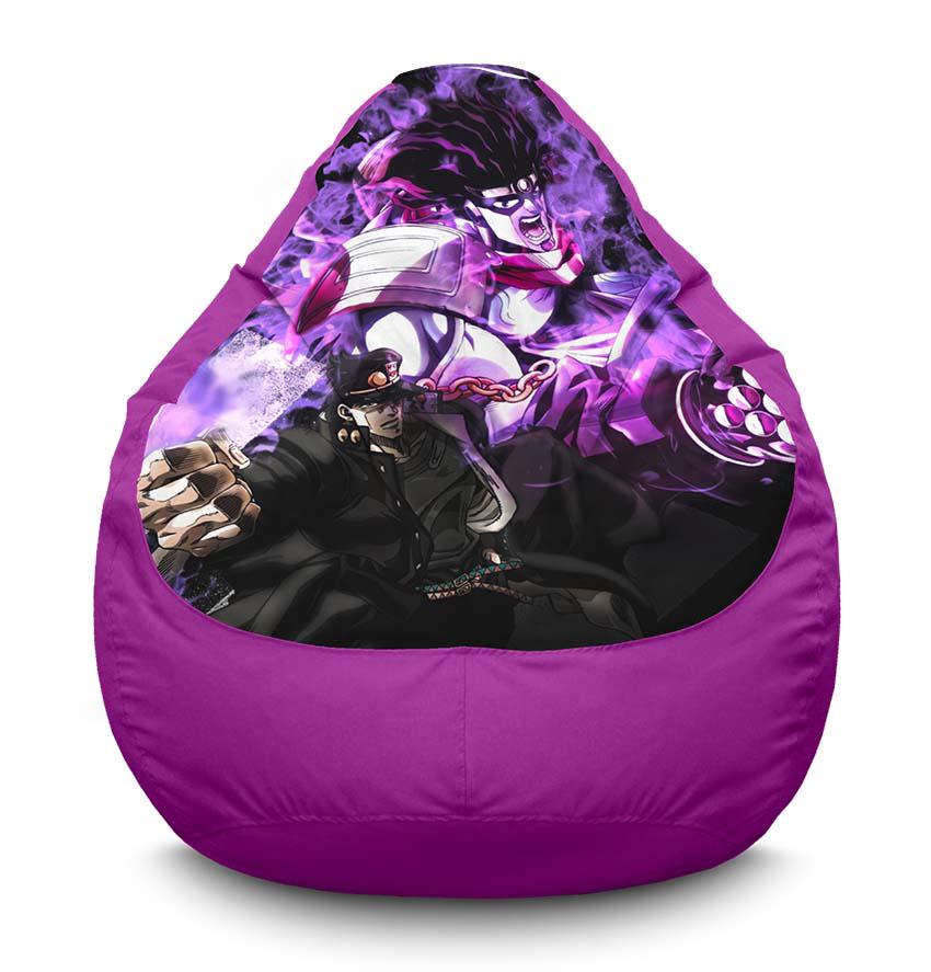 Крісло-мішок iPuff Strong Jojo JoJo’s Bizarre Adventure оксфорд XL 80x110 см Фіолетовий (116919)
