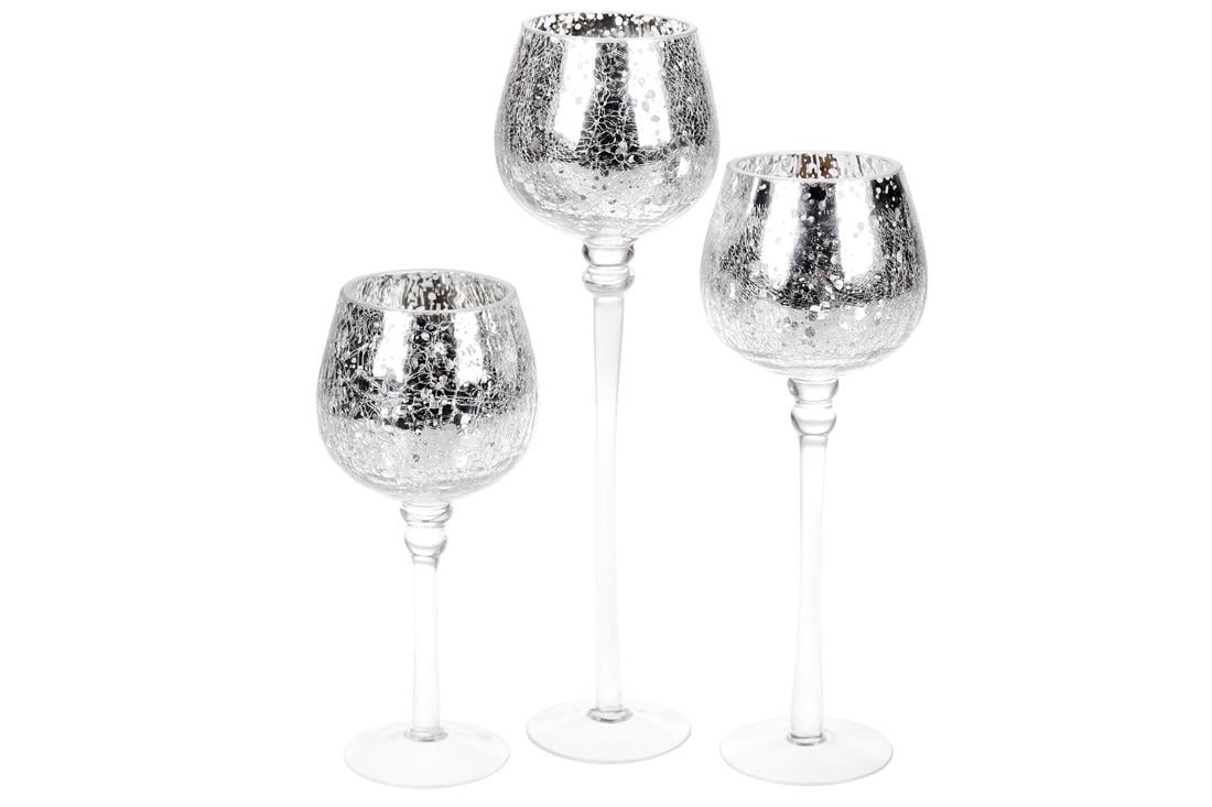 Набор стекляных подсвечников BonaDi 3 шт. (527-701)