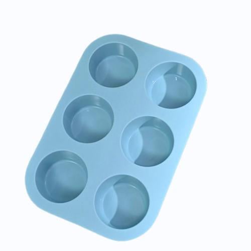 Форма для кексов Stenson MH-3012 силиконовая на 6 порци 25x16,5x4 см й Голубой (616288)