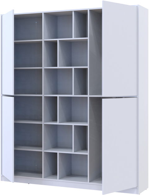 Шкаф Doros Морган 180х38,5х210 см Белый (26472456)