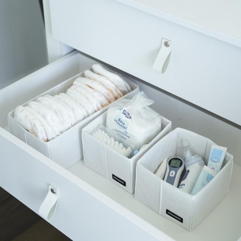 Набір коробочок в дитячий комод MINI Білий (Wh-mini) - фото 1 Набір коробочок в дитячий комод MINI Білий (Wh-mini) - фото 1