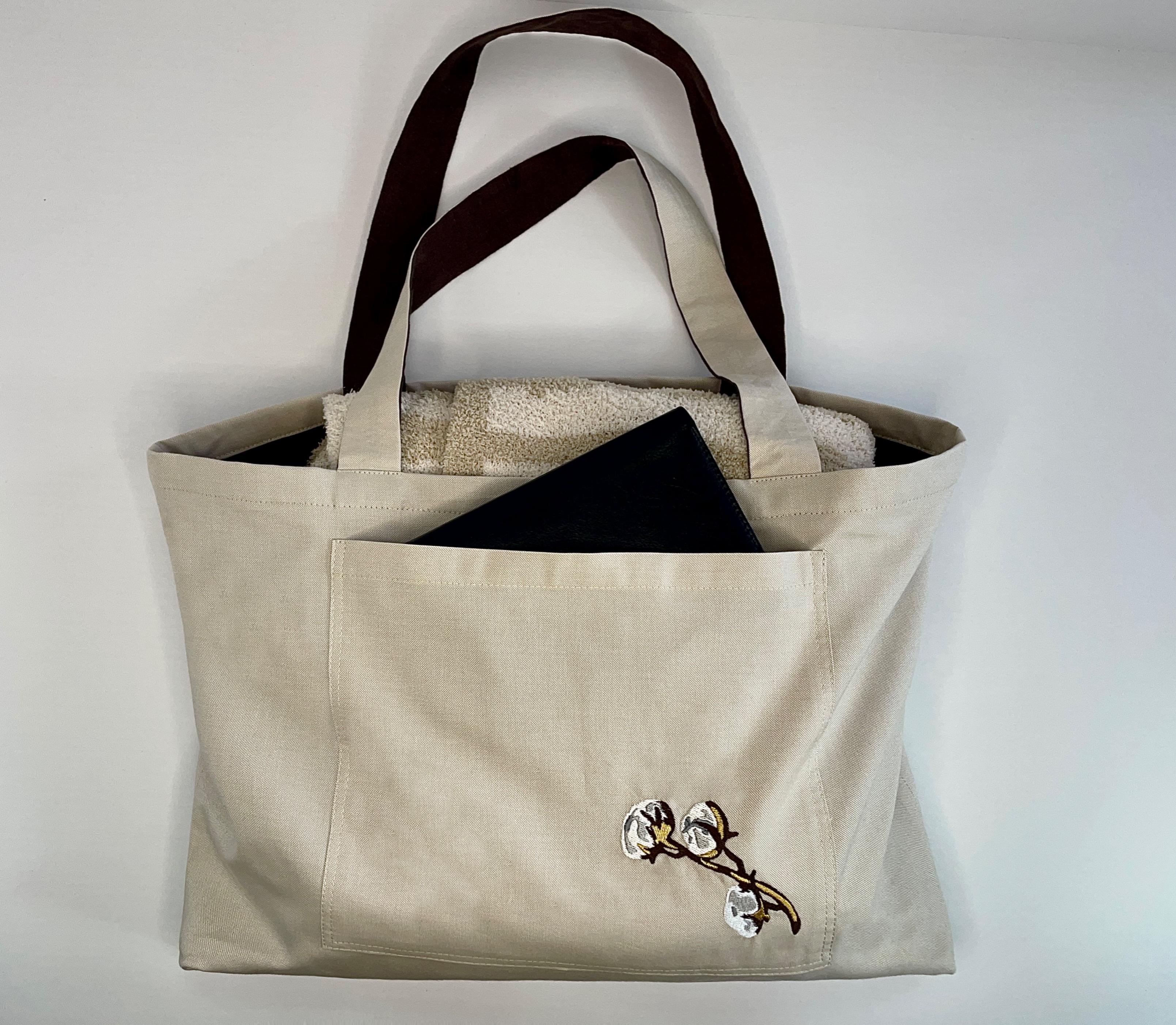 Велика сумка-шопер 59х45см з вишивкою "Бавовна" - фото 4 Велика сумка-шопер 59х45см з вишивкою "Бавовна" - фото 4