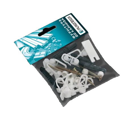 Комплект фурнитуры EURO CONCEPT к усиленному потолочному карнизу КСМ-2 350 см Белый