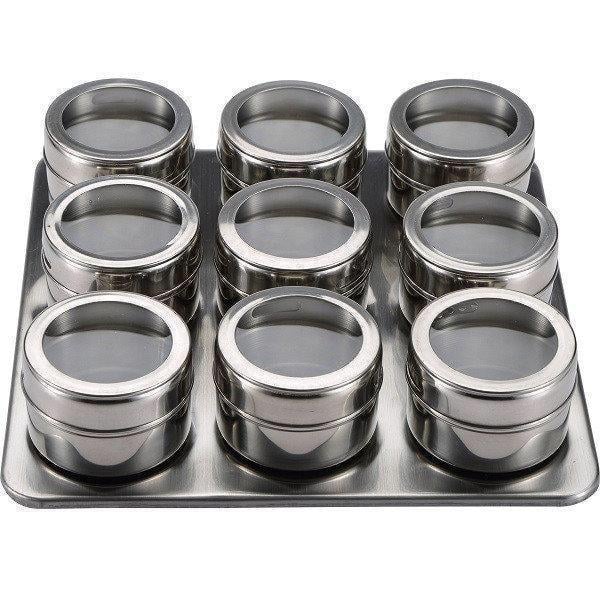 Набор для специй BENSON BN-141 на магните подставке 9 пр.  (BENS-003)