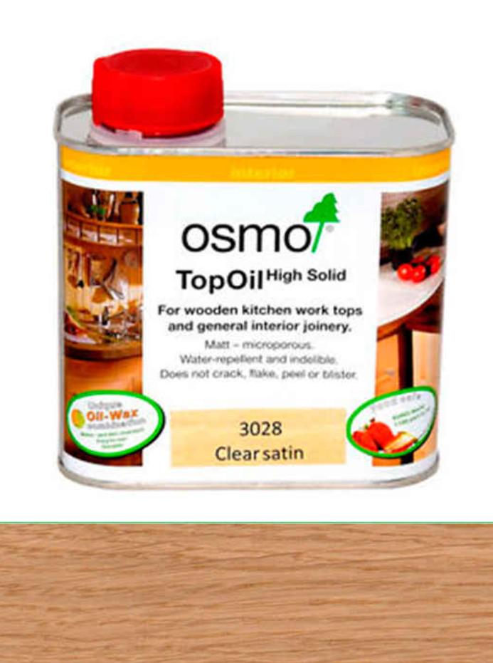 Масло с твердым воском для мебели и столешниц Osmo TopOil Шелковисто-матовое 0,5 л (3028)