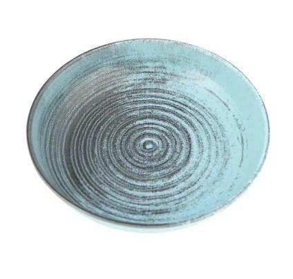 Салатник фарфоровый круглый Porland Lykke 835 мл 22 см Turquoise (368122/LT)