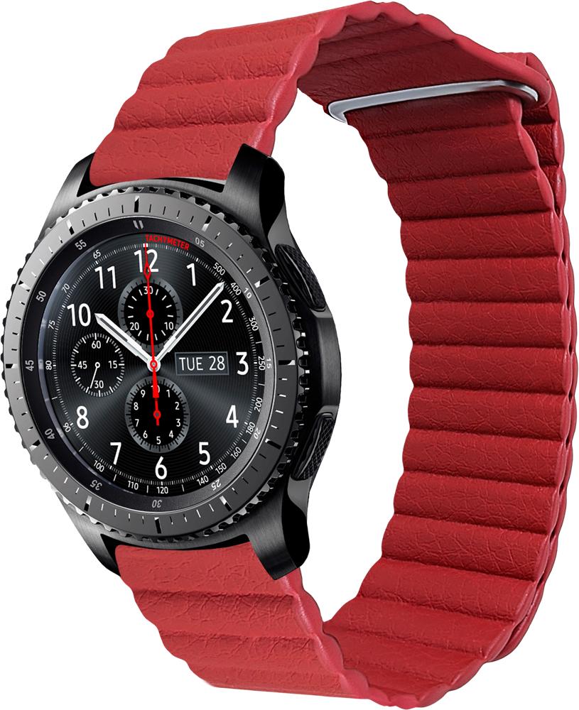 Ремешок кожаный Genis для Samsung Gear S3 Red (26514-2D)