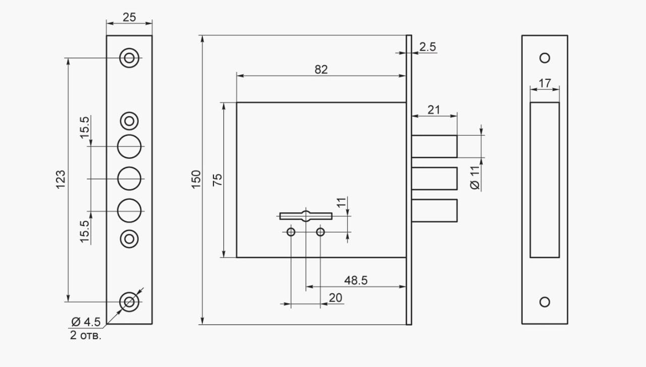 Замок врезной Sofia 10-37 1082 5 ключей - фото 4 Замок врезной Sofia 10-37 1082 5 ключей - фото 4