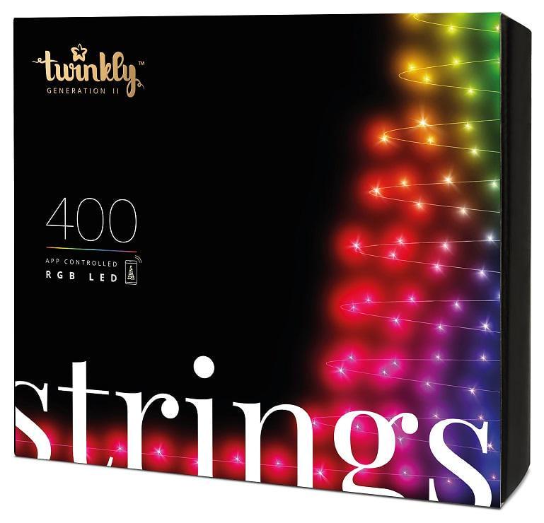 Гирлянда светодиодная Twinkly Strings RGB Smart 400 ламп с черным кабелем 32 м (TWS400STP-BEU)