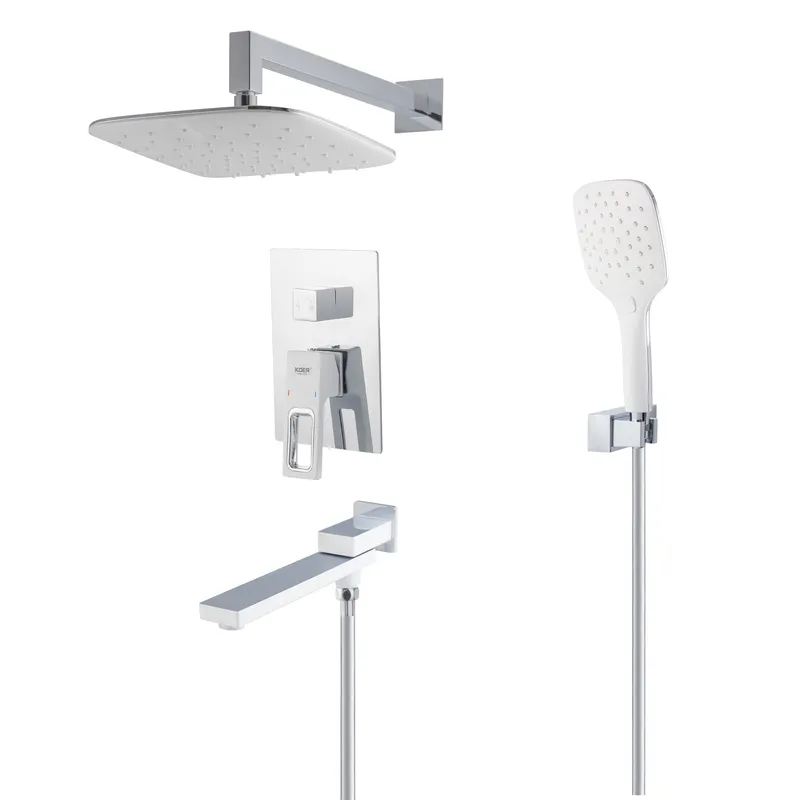 Встраиваемая душевая система KOER KB-66009-04 3 функции Chrome/White (KR5990)