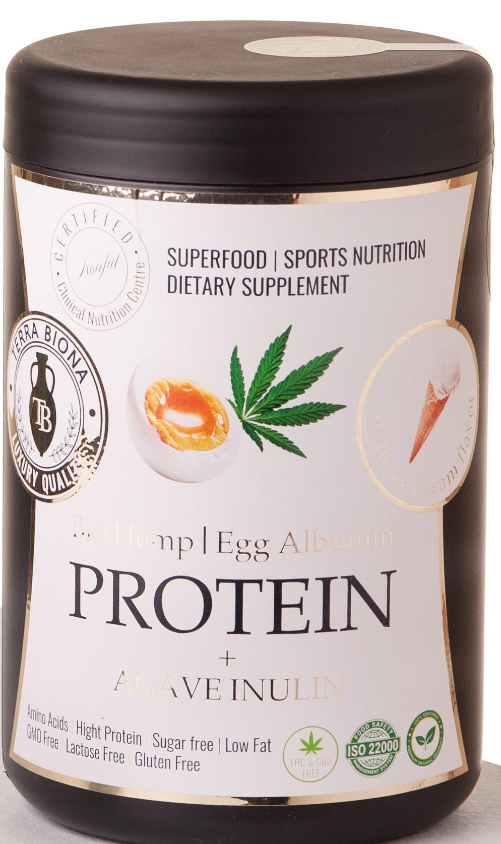 Протеїн конопляний органічний/яєчний білок і інулін агави Морозиво (24758216)