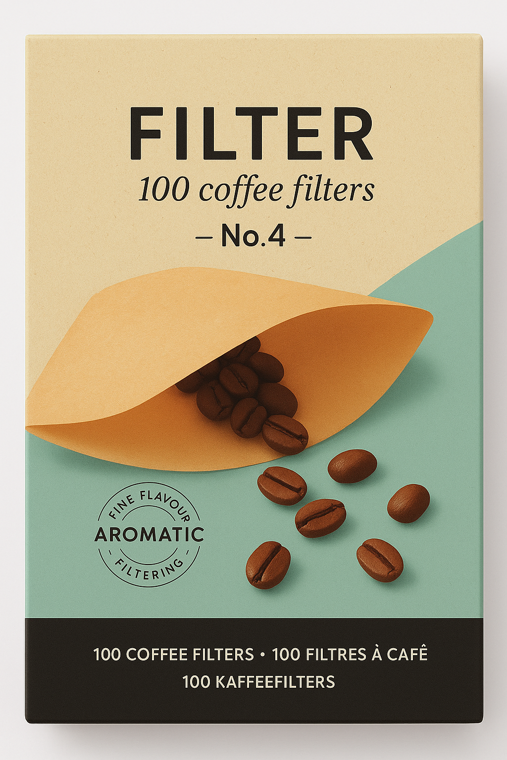 Фильтр бумажный одноразовый для кофе Finum №4 100 шт. в упаковке