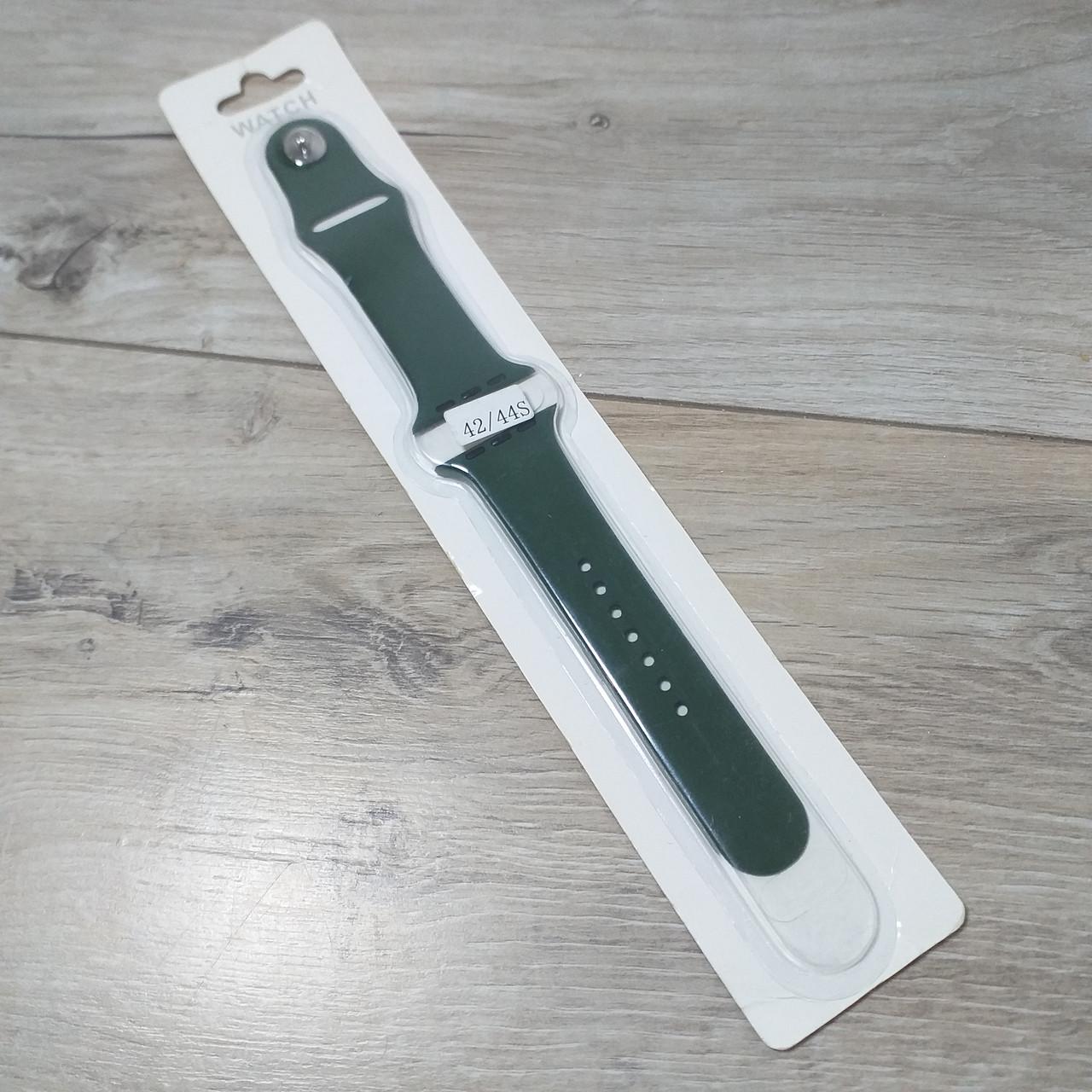 Ремінець силіконовий для Apple Watch Sport Band 42/44 мм Зелений (KG-12697) - фото 4