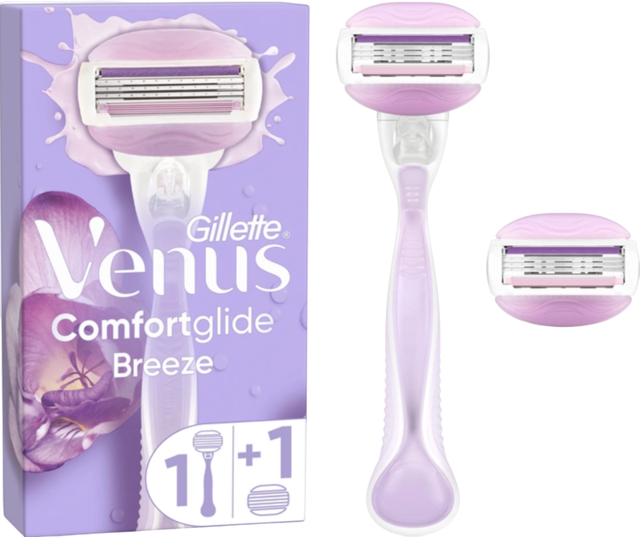 Станок для бритья женский Venus ComfortGlide Breeze с 2 сменными картриджами (12636896)