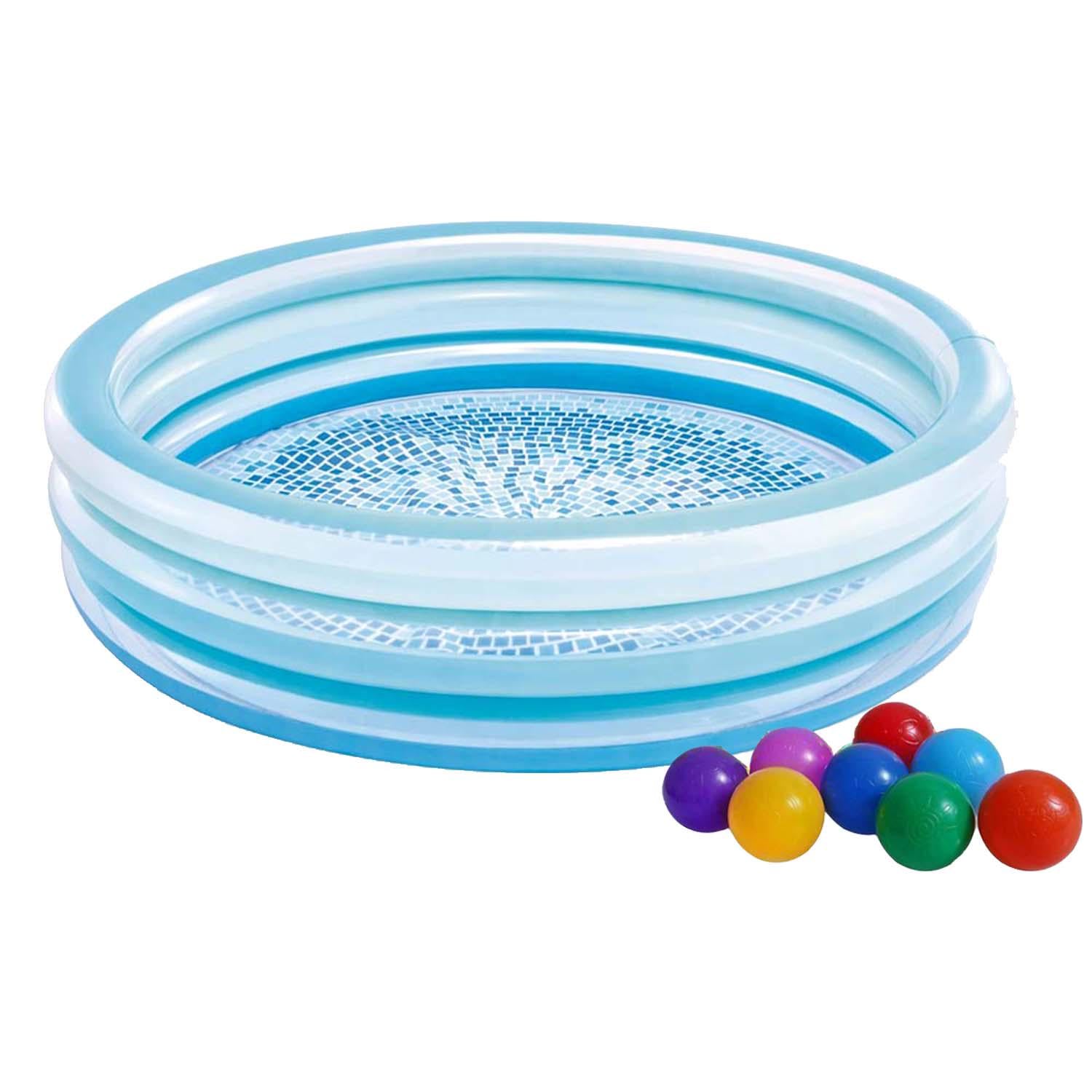 Басейн дитячий надувний Intex 58467-1 Блакитне щастя з кульками 10 шт. 147х33 см (175592)