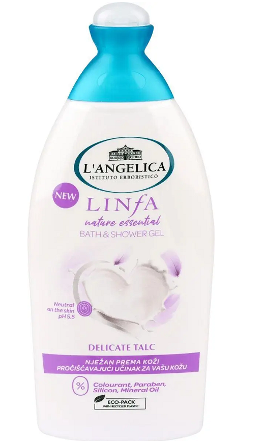 Гель для душа L'Angelica Linfa Nature Essential Деликатный тальк 500 мл (24363861)