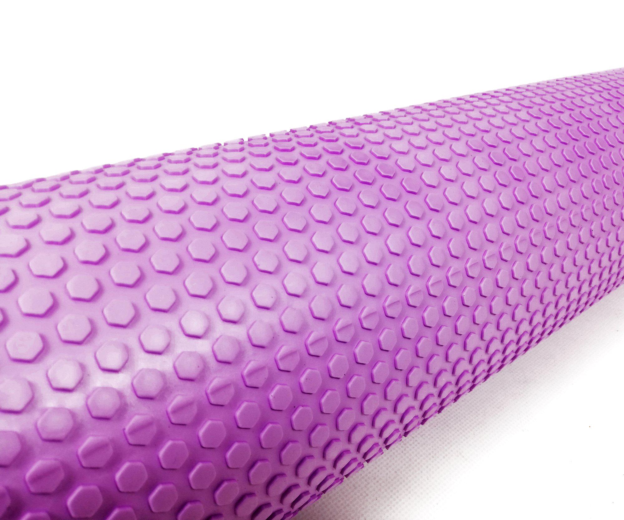 Масажний ролик EasyFit Foam Roller 60 см Бузковий (EFFM60-V) - фото 3