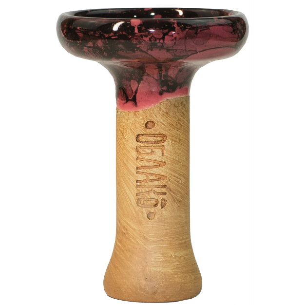 Чаша для кальяна Облако Glaze top Phunnel №52 L Малиновый/Черный/Мрамор
