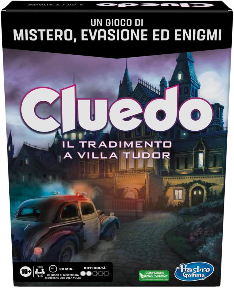 Настольная игра детективная Hasbro Gaming Cluedo Il Tradimento a Villa Tudor Escape Game 1–6 игроков на 10+ итальянском языке (SKU-329)