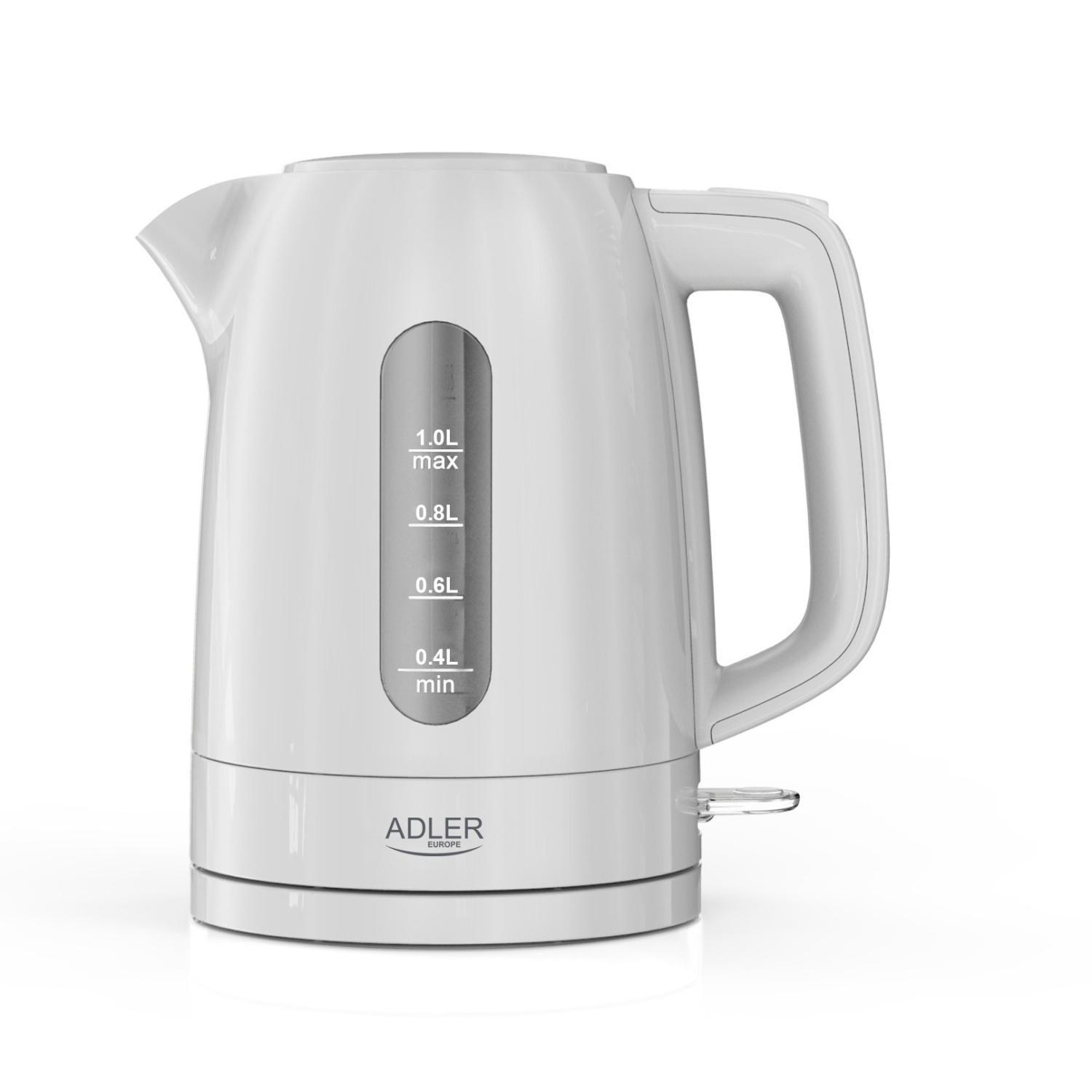 Чайник Adler AD 1380 электрический 1 л 2200 Вт Белый (636591)