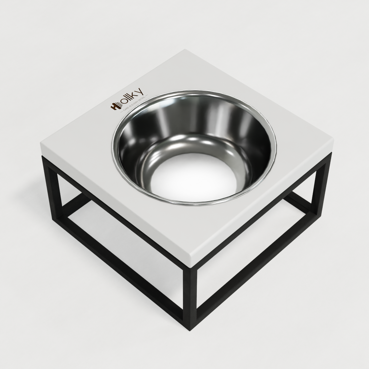 Миска на подставке для кошек и средних собак Hollky Base Solo M 0,8 л (M-212110-GRWH) - фото 4 Миска на подставке для кошек и средних собак Hollky Base Solo M 0,8 л (M-212110-GRWH) - фото 4