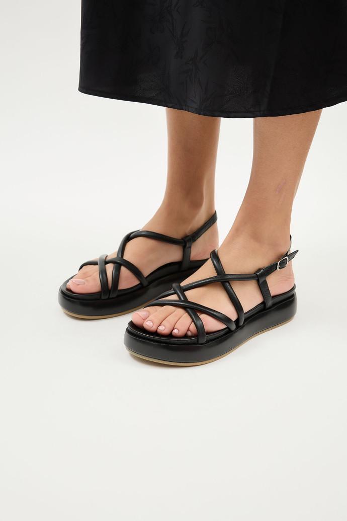 Босоножки женские LONZA кожаные р. 39 Черный (199873) - фото 2