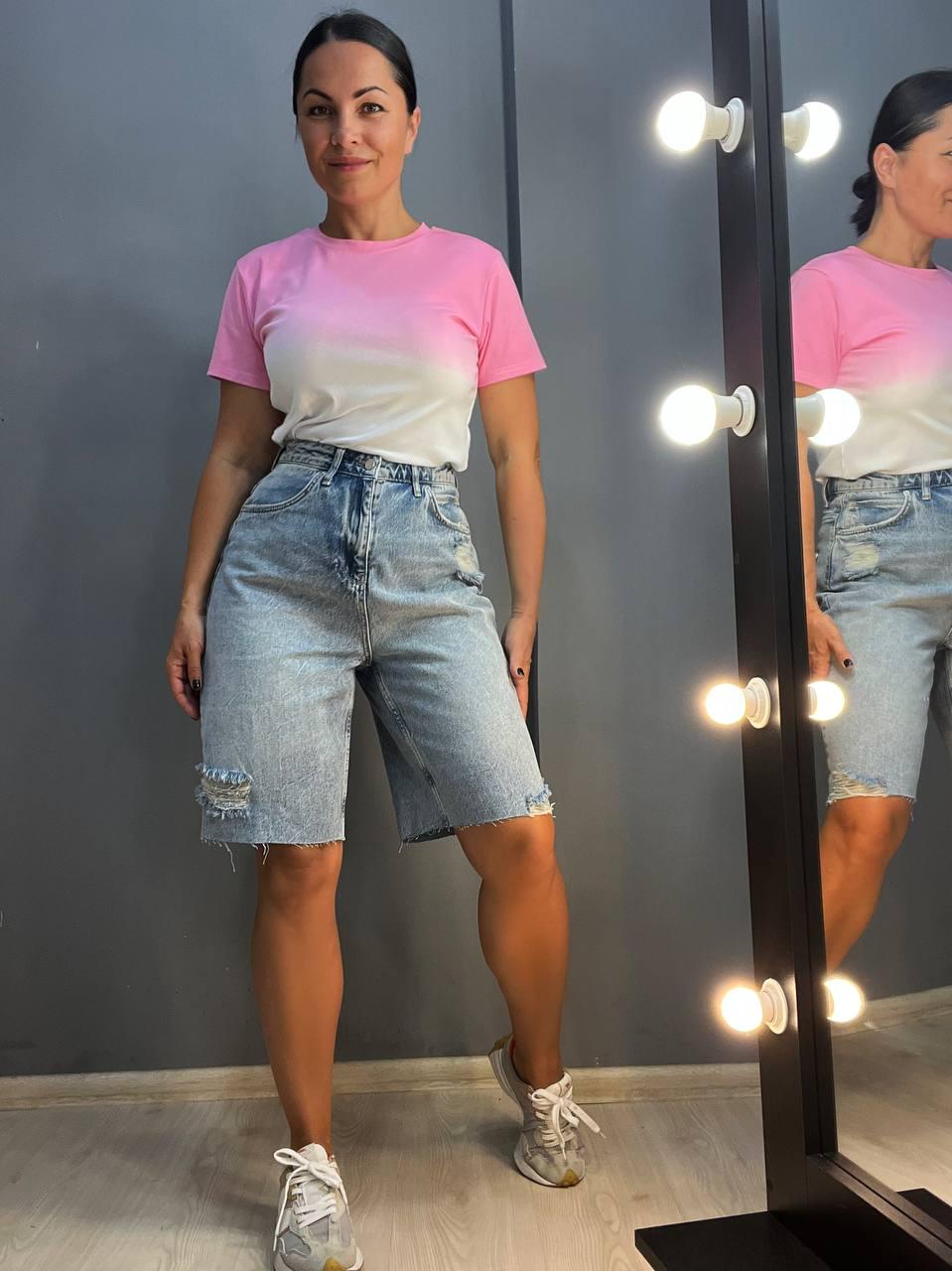 Шорты женские джинсовые Women Denim 2038-977 бермуды рваные длина до колен р. 36 Голубой (2439) - фото 3 Шорты женские джинсовые Women Denim 2038-977 бермуды рваные длина до колен р. 36 Голубой (2439) - фото 3