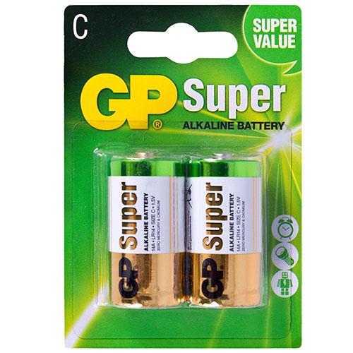 Батарейка GP Super Alkaline щелочная LR14 С 1,5V 14A-U2 (63470) - фото 1