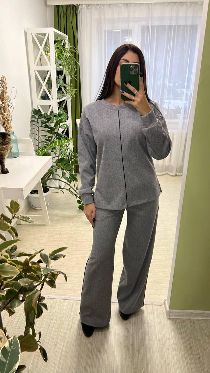 Костюм жіночий Кант брючний р. 46-48 Сірий (1835) - фото 9