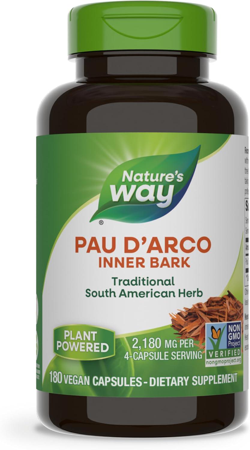 Пау Дарко Nature's Way Pau d'Arco Inner Bark 2,180 mg 180 веганских капс. (00000042140)