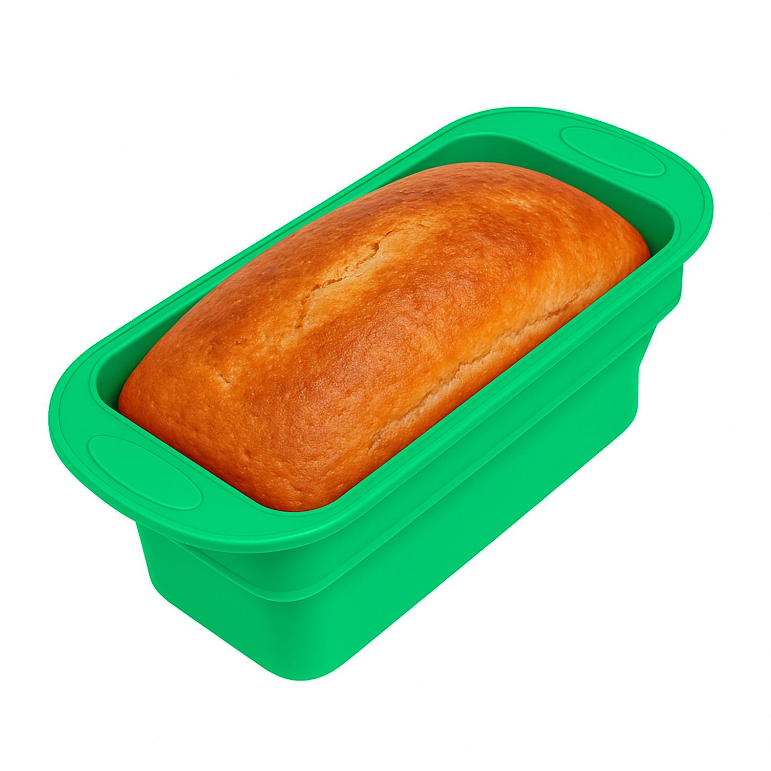 Форма для выпекания хлеба силиконовая 29,5х12,3х11 см Зеленый (87148) - фото 7 Форма для выпекания хлеба силиконовая 29,5х12,3х11 см Зеленый (87148) - фото 7