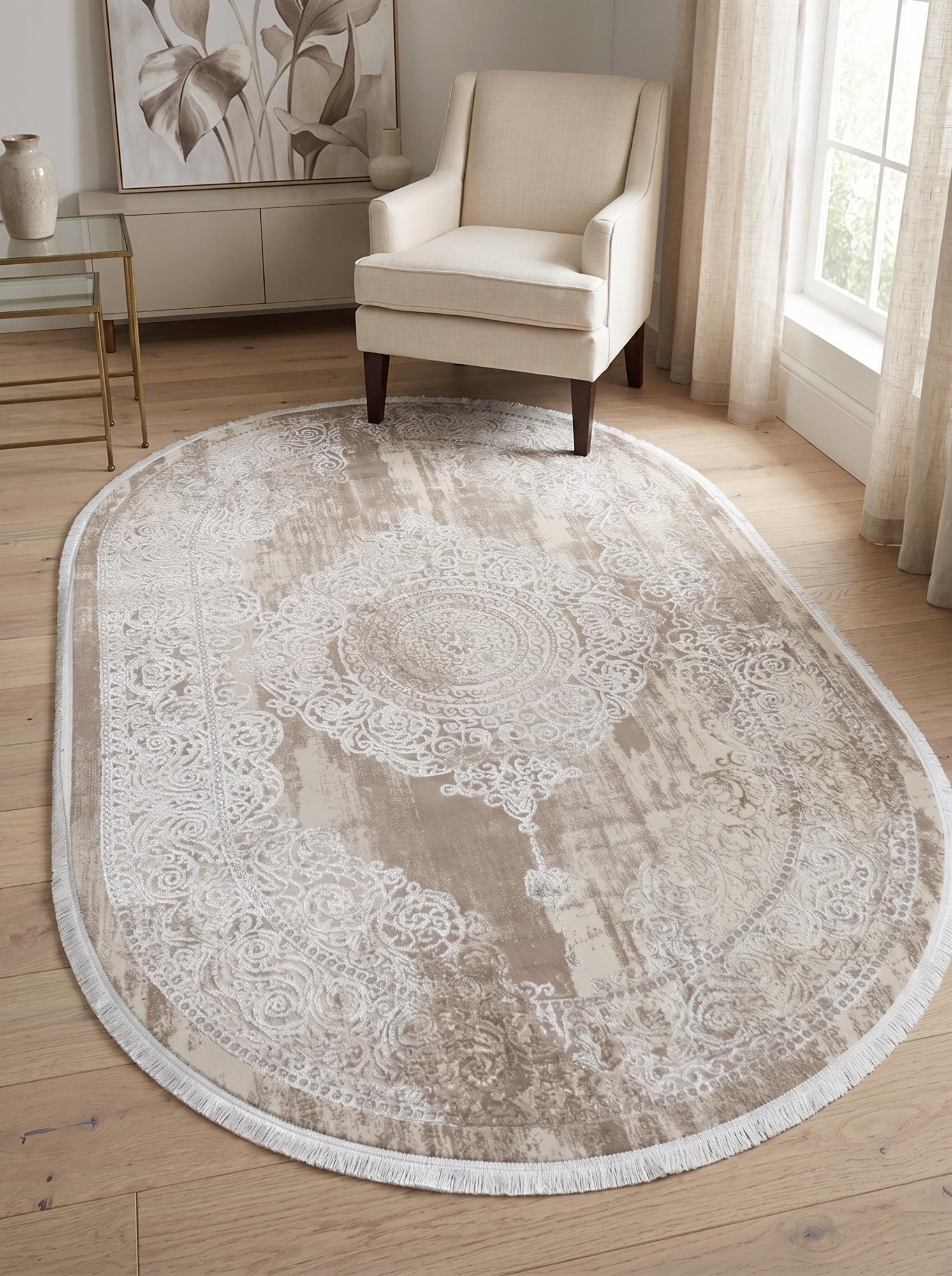 Ковер Levado 03710a овал 60x110 см Light beige (73680611)