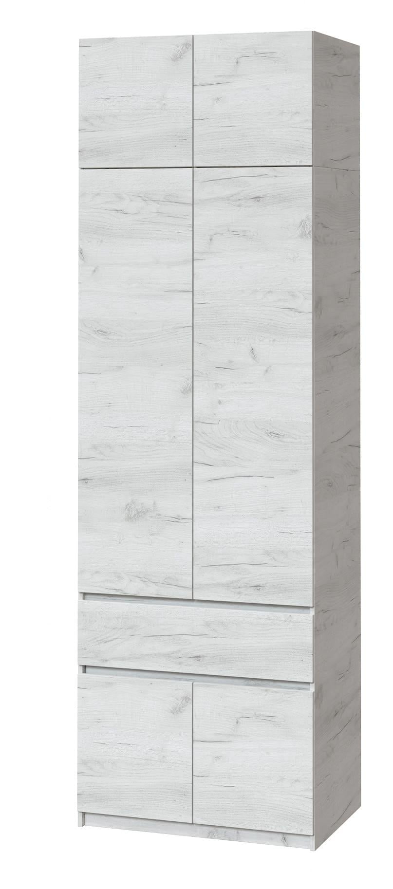 Шкаф с антресолью Мастер Форм Брайт 800х520х2400 мм Венге магия/Дуб крафт белый (21643)