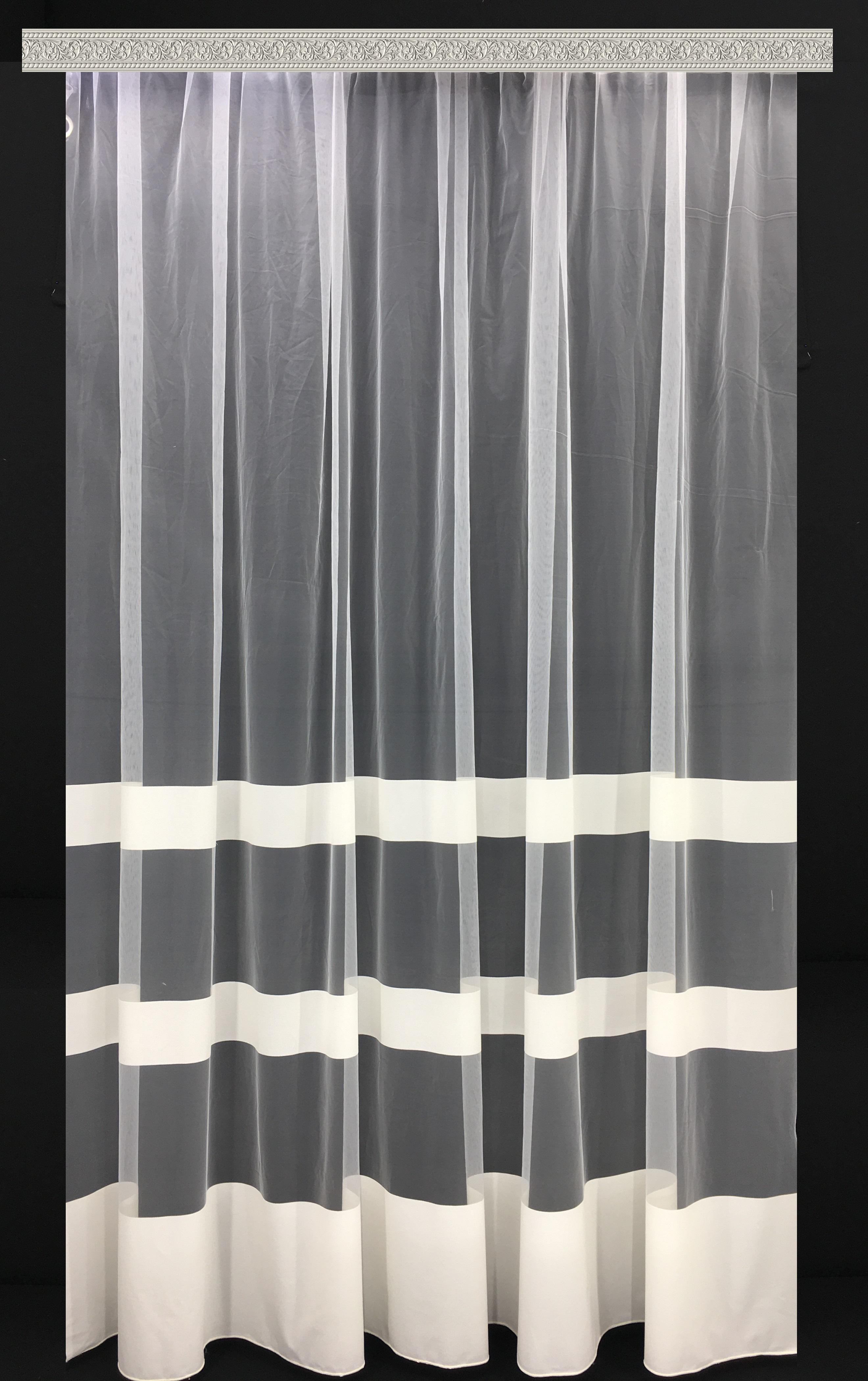 Тюль Линия Атлантис 270х300 см Молочный (32996)