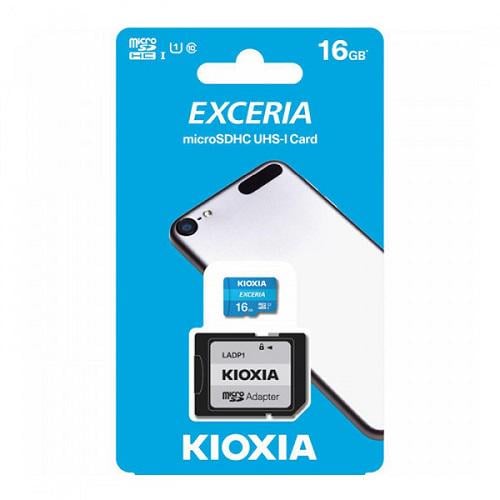 Карта памяти Kioxia LMEX1L016GG2 Secure Digital Micro Exceria M203 16 Gb class 10 UHS I U1 Retail 10 adapter (562873) - фото 3