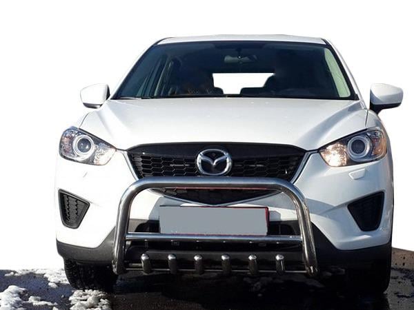 Передняя защита WT021 CAN для Mazda CX-5 2012-2017 гг. нержавеющая сталь Хром