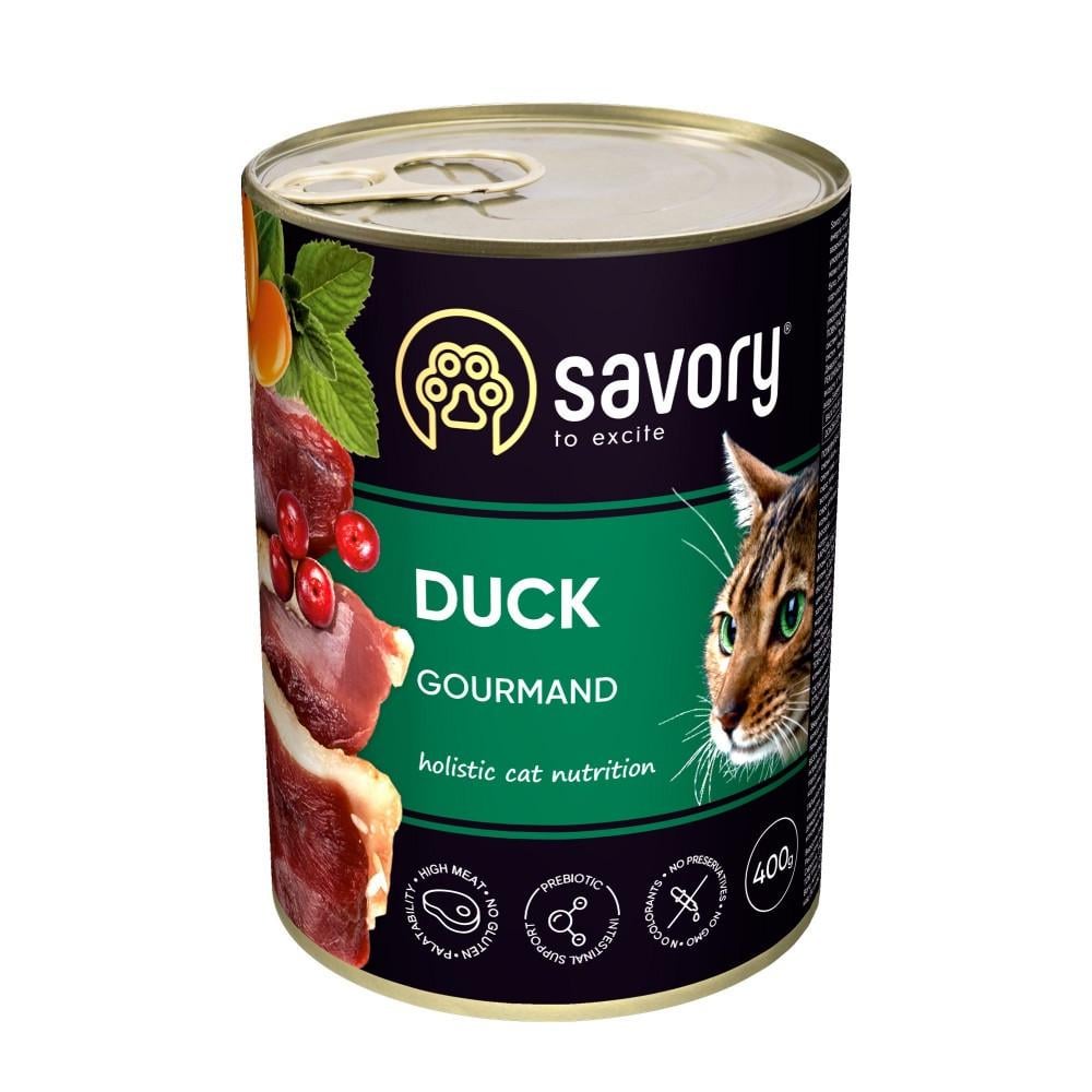 Корм влажный Savory Cat Can Adult Duck консервы для прихотливых кошек с уткой 400 г (34806792) Корм влажный Savory Cat Can Adult Duck консервы для прихотливых кошек с уткой 400 г (34806792)