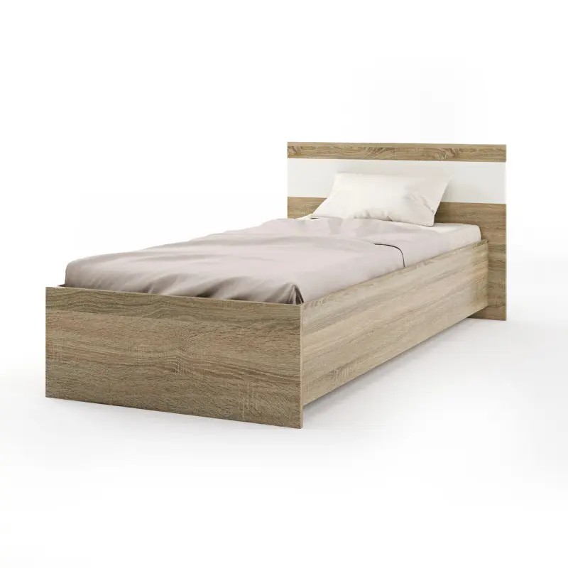 Ліжко односпальне Соната 90х200 см Дуб сонома/Білий (26760148)