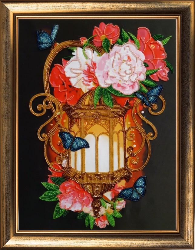 Набір для вишивання бісером BUTTERFLY 129 Ліхтар з півоніями 36х27 см (129) Набір для вишивання бісером BUTTERFLY 129 Ліхтар з півоніями 36х27 см (129)